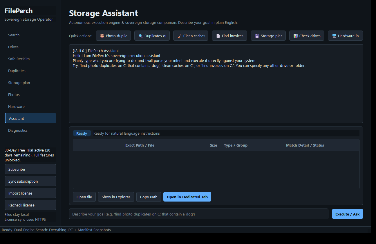 Annotated FilePerch guide screenshot