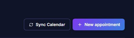 Line screen: + New appointment