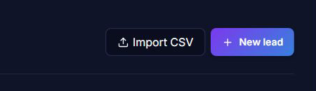 Line screen: + New lead
