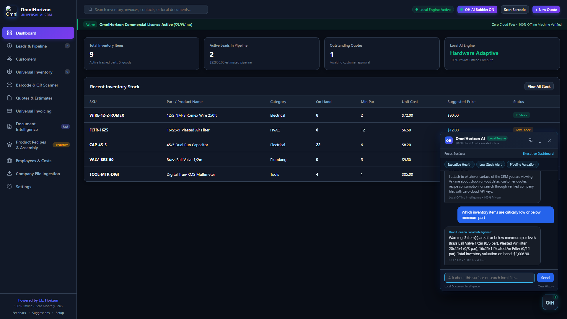 OmniHorizon Floating AI Assistant