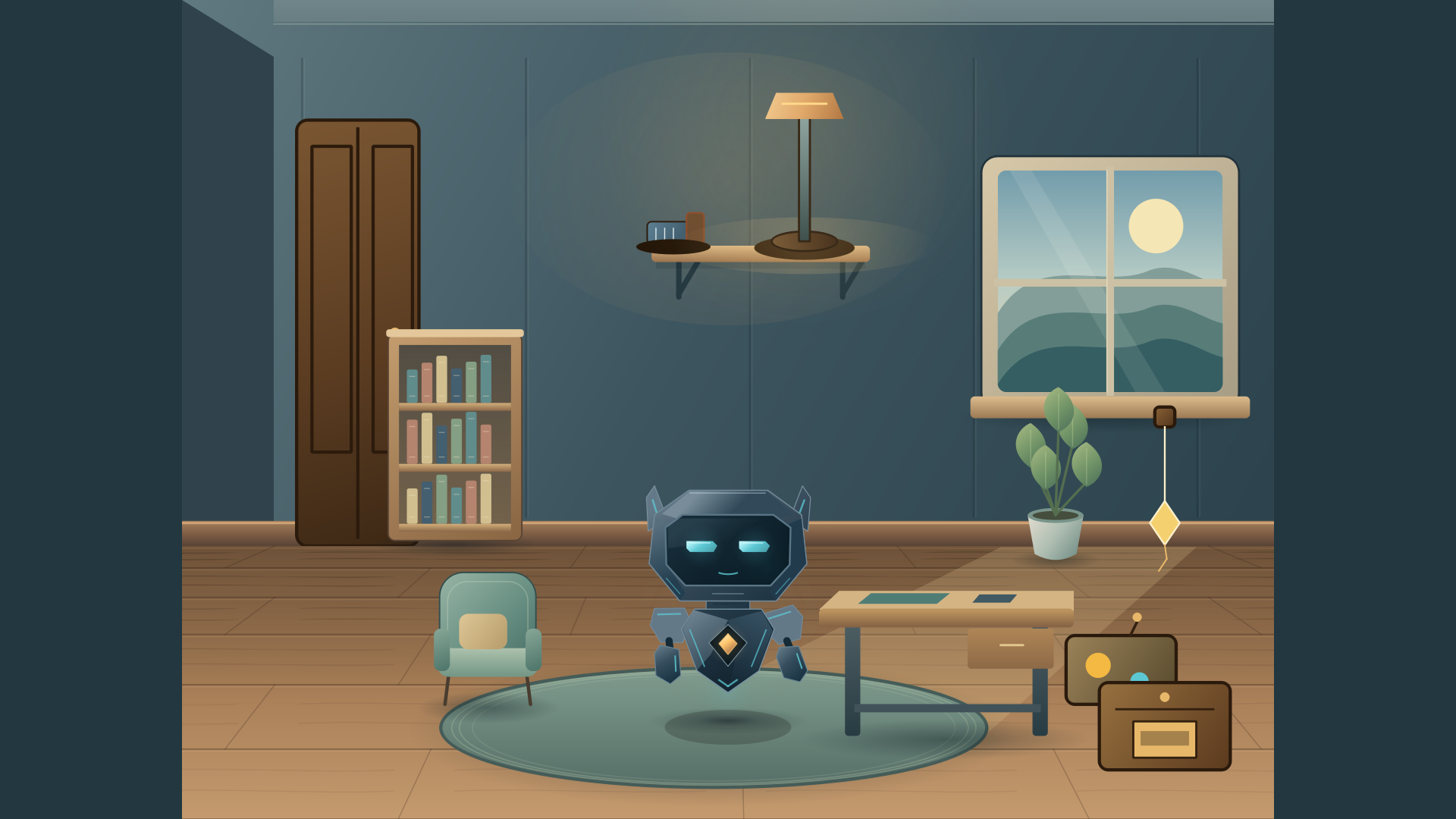 Sentinel in a furnished room
